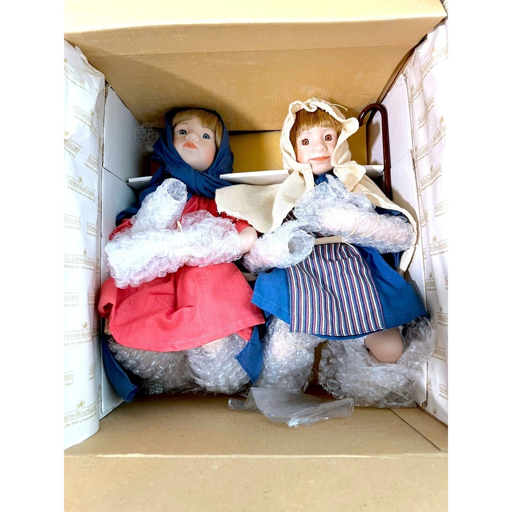 NIB The Ashton-Drake Galleries "The Holy Family"  Nativity Scene Dolls COA